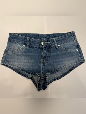 Bershka Light Blue Denim Cutoff Shorts Size XS